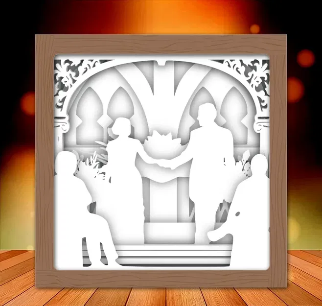 Hộp đèn trang trí "Mr and Mrs" cho đám cưới - Image 2