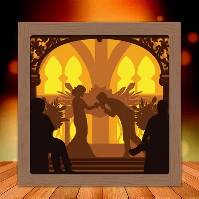 Hộp đèn mừng cưới "Mr and Mrs" 4