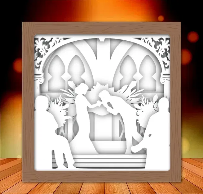 Hộp đèn mừng cưới "Mr and Mrs" 4 - Image 2