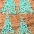 Fancy Christmas Bell, Fancy Christmas Tree Earrings - Thumbnail 1