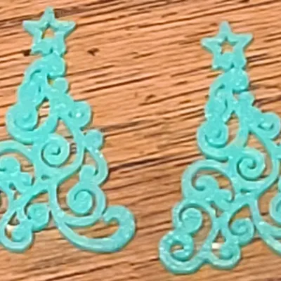 Fancy Christmas Bell, Fancy Christmas Tree Earrings