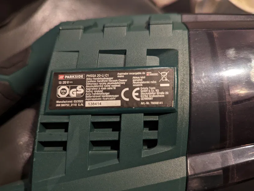 Nắp Lọc Cho Máy Hút Bụi Parkside X20V (PHSSA 20-LI C1) - Image 9