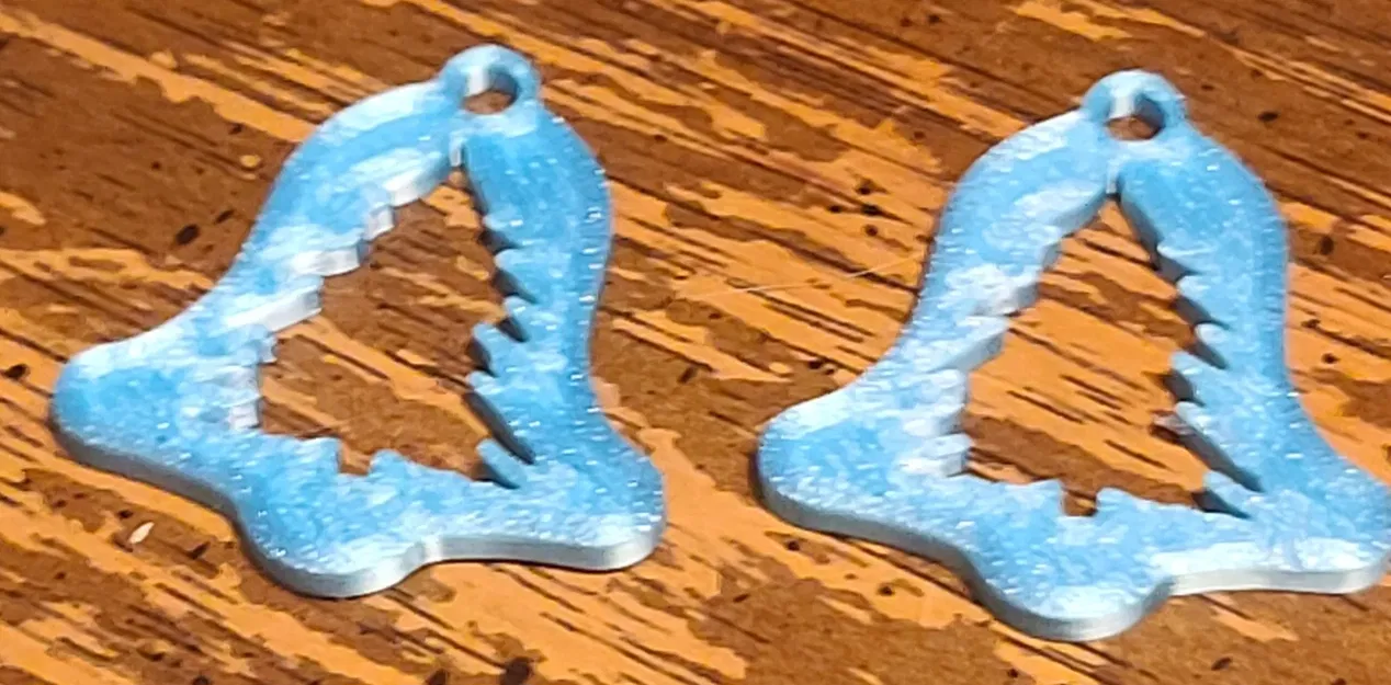 2D Christmas Bell Earrings - Image 2