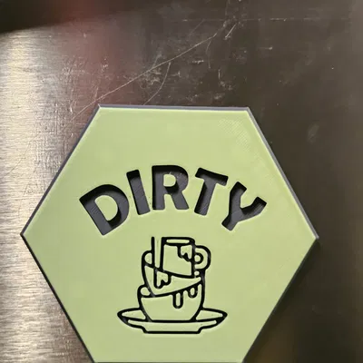 Magnetic Dishwasher Clean/Dirty Sign