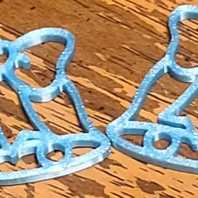 2D Christmas Bell Earrings