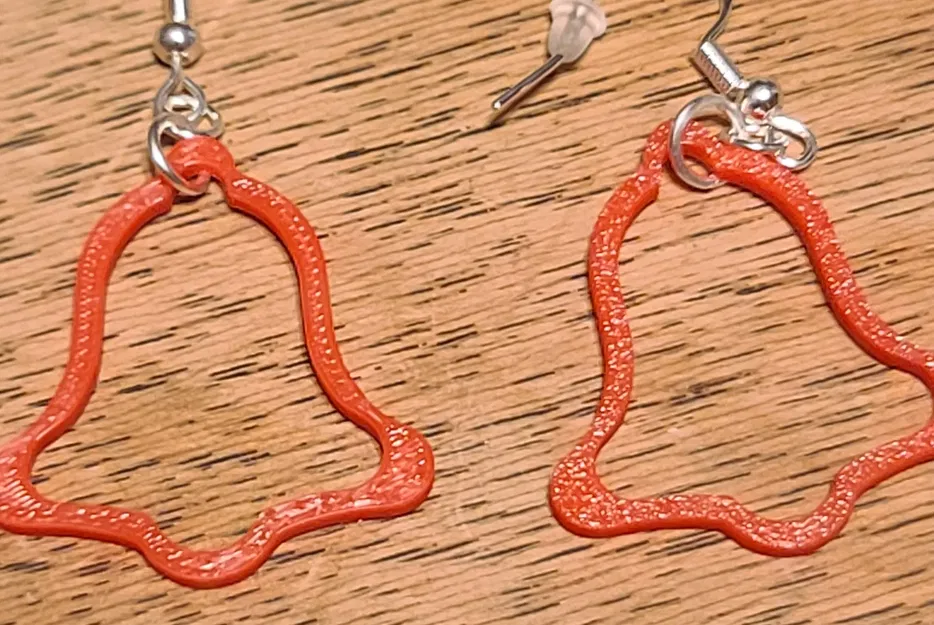 2D Christmas Bell Earrings - Image 6