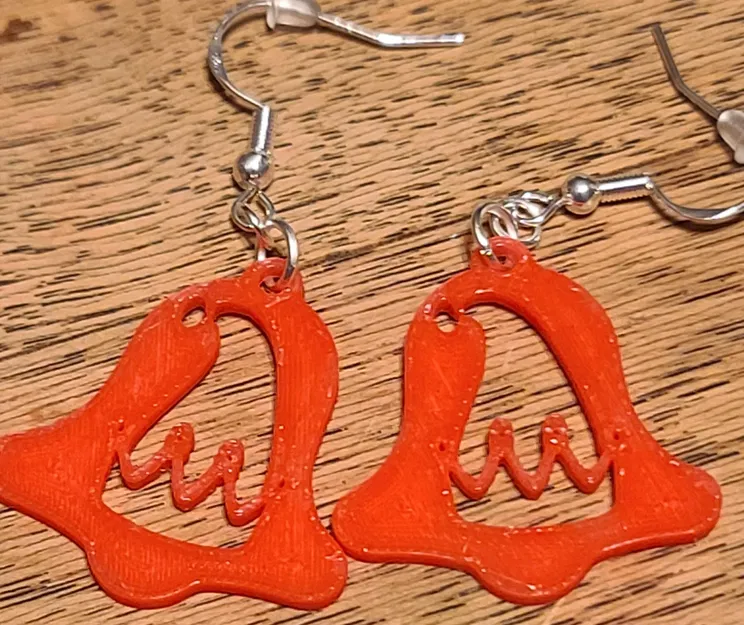 2D Christmas Bell Earrings - Image 7