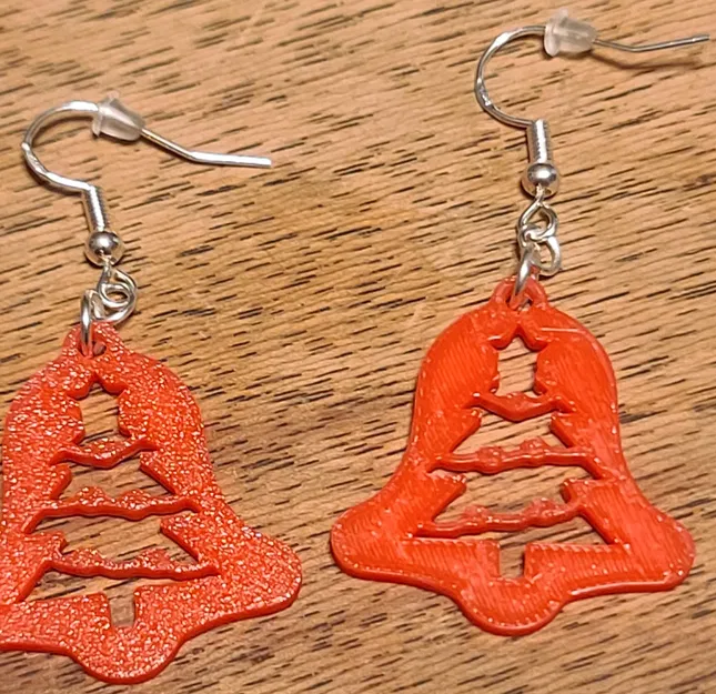 2D Christmas Bell Earrings - Image 8