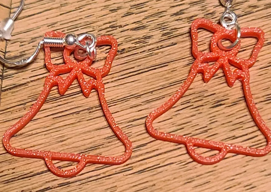2D Christmas Bell Earrings - Image 9