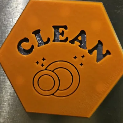 Magnetic Dishwasher Clean/Dirty Sign