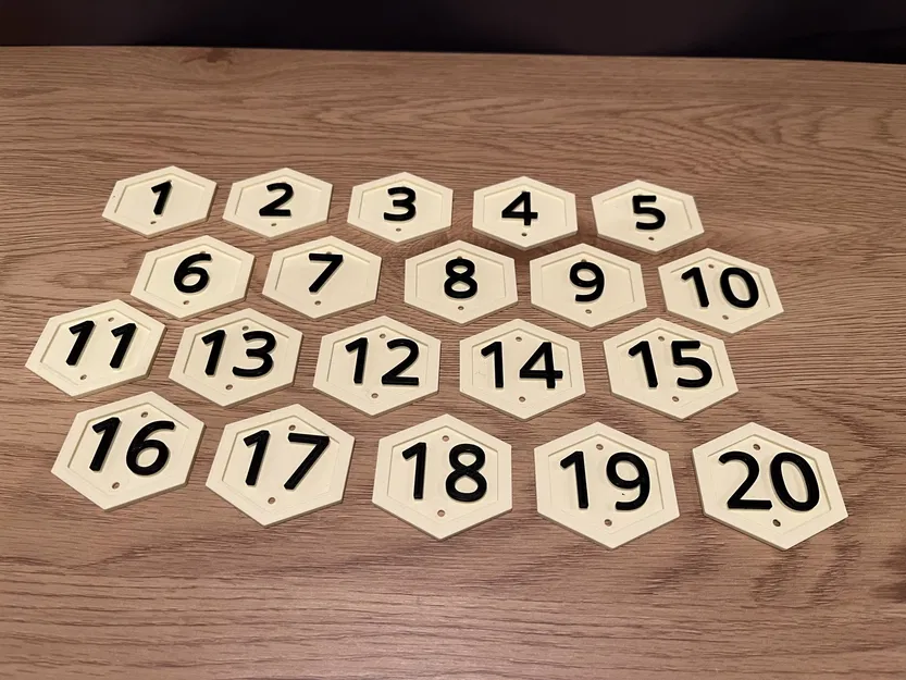 Honeycomb number plate 1-20 - Image 2