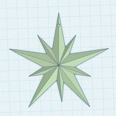 Mô hình trang trí ngôi sao Giáng Sinh dễ in