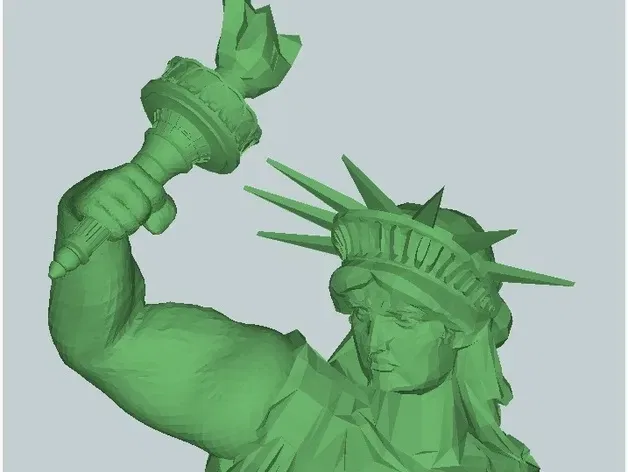 Tượng Nữ Thần Tự Do Cơ Bắp - "Beefy Liberty" - Image 7