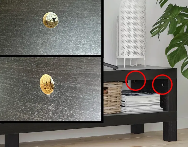 Nắp bịt lỗ bàn TV LACK IKEA - Image 3