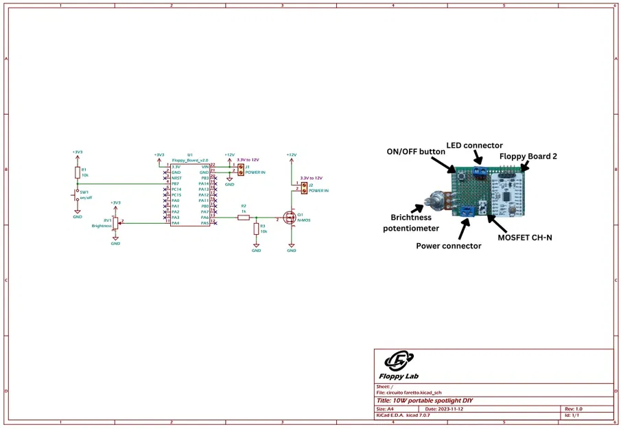 10W portable spotlight DIY - Image 3