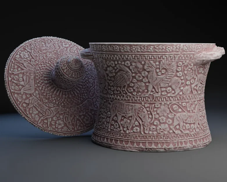 Hộp Pyxis Phong Cách Động Vật Corinthian - Image 1