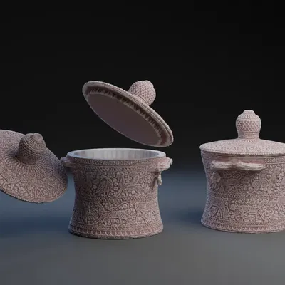 Hộp Pyxis Phong Cách Động Vật Corinthian