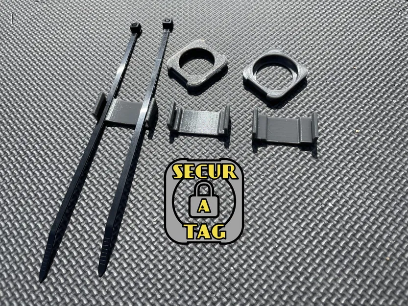 Secur-A-Tag: Hệ thống kẹp tương thích Airtag cho túi, thú cưng, dụng cụ và hơn thế nữa. - Image 1