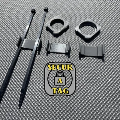 Secur-A-Tag: Hệ thống kẹp tương thích Airtag cho túi, thú cưng, dụng cụ và hơn thế nữa.