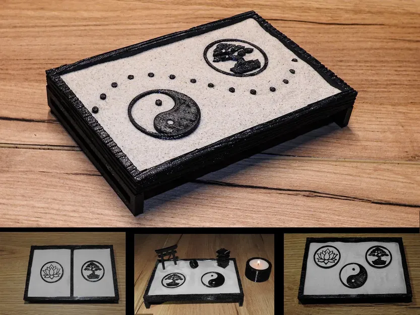 Bàn Zen mini với biểu tượng và phụ kiện trang trí - Image 1