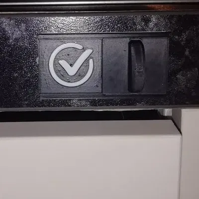 Tick and Cross sliding sign, compact