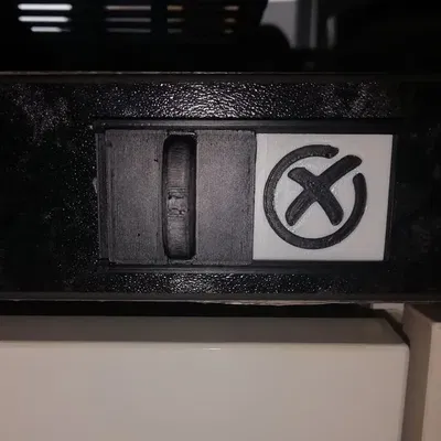 Tick and Cross sliding sign, compact