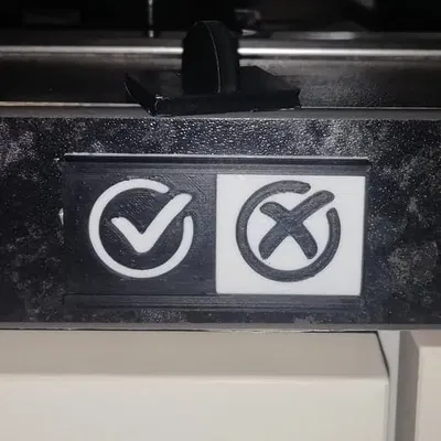 Tick and Cross sliding sign, compact