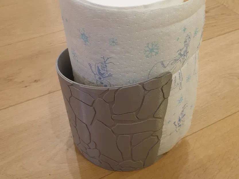 Giá Đỡ Khăn Giấy Xoắn Ốc Họa Tiết Đá - Image 1