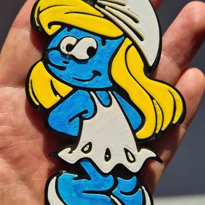 Móc khóa Smurfette nhiều lớp