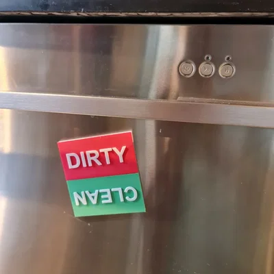 Biển Báo Máy Rửa Chén Nam Châm Đơn Giản
