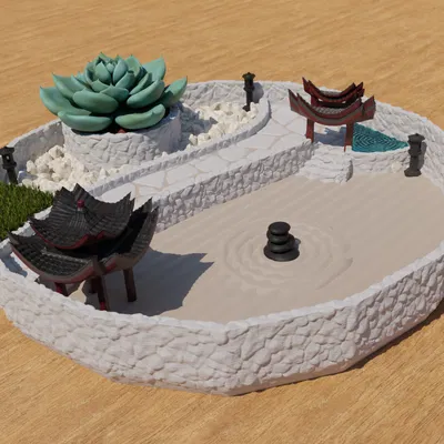 Vườn Thiền Với Vân Đá