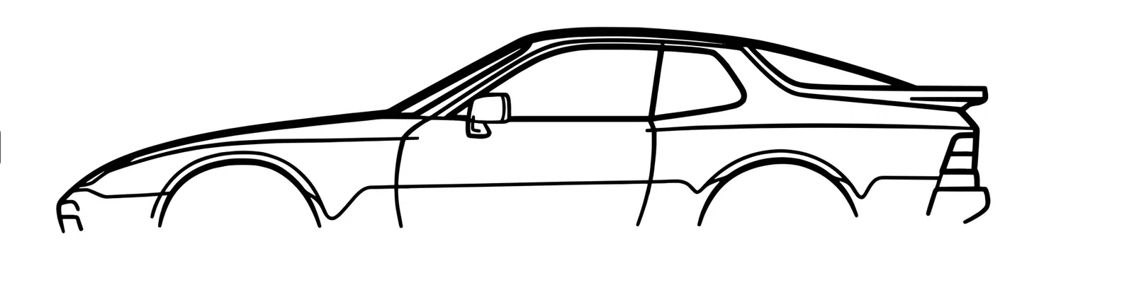 Porsche 924 Silhouette Wall Art - Image 1