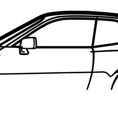 Porsche 924 Silhouette Wall Art