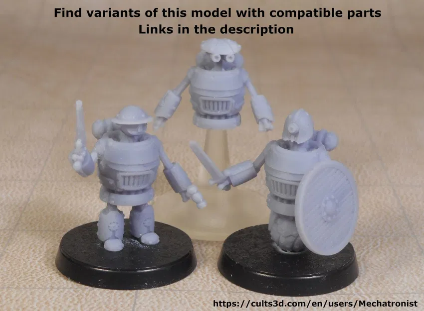 Mô Hình Robot Đồng Hồ Bay Miniature Người Máy Chế Tạo Homunculus Phục Vụ Game Bàn - Image 5