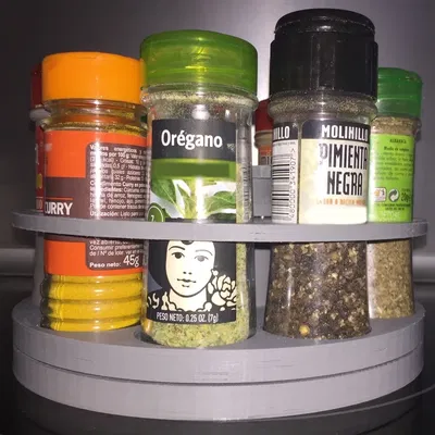 Đế Đựng Gia Vị Xoay 3D