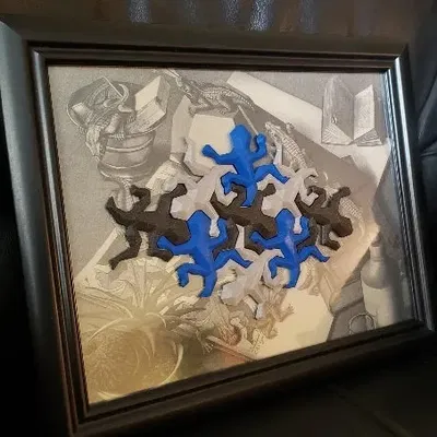 Escher Lizard with Magnet