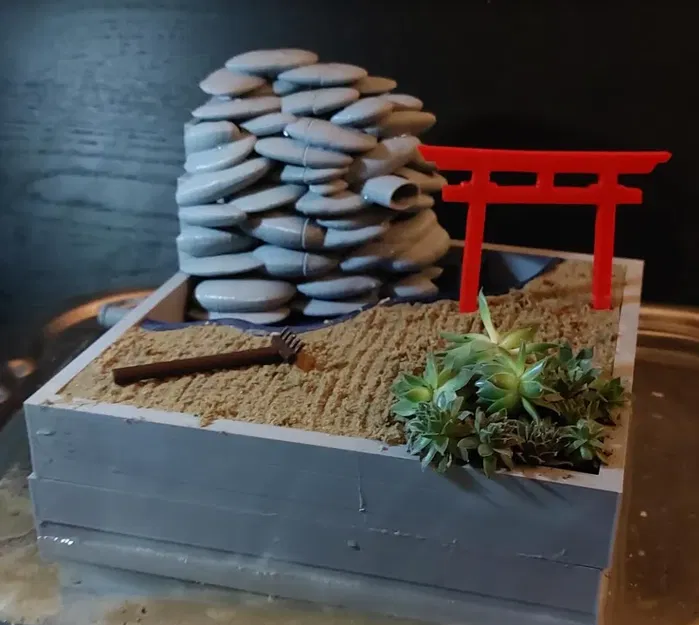 Khu vườn thiền với thác nước hoạt động được - Image 1