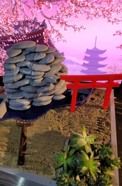 Khu vườn thiền với thác nước hoạt động được - Image 2