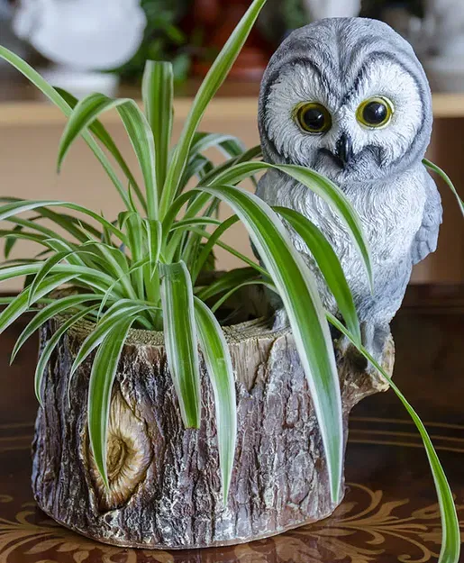Owl themed planter/desk organizer/item holder - Image 1