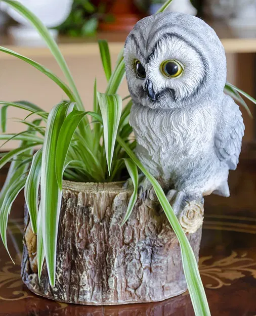 Owl themed planter/desk organizer/item holder - Image 2