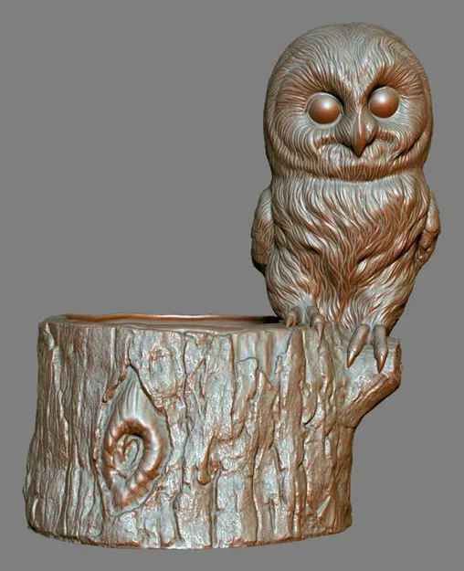 Owl themed planter/desk organizer/item holder - Image 4