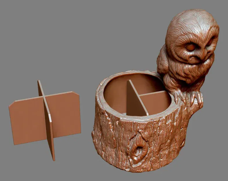 Owl themed planter/desk organizer/item holder - Image 11