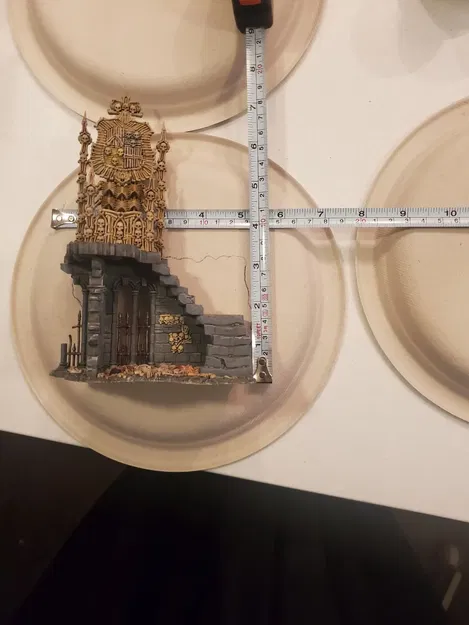 Khuôn Giấy Hình Ngai Vàng Xương Ma Cà Rồng - Vampire Bone Throne Proxy Terrain Template - Image 3