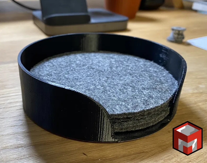 Khay đựng đế lót ly 100mm - kèm file dự án Fusion 360 - Image 1