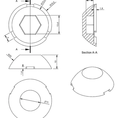 Nắp che ốc vít lục giác M8