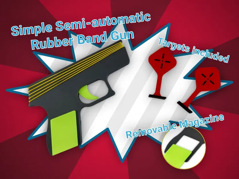 Súng Bắn Dây Thun Bán Tự Động Đơn Giản - Image 1