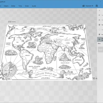Bản đồ Thế giới Vintage