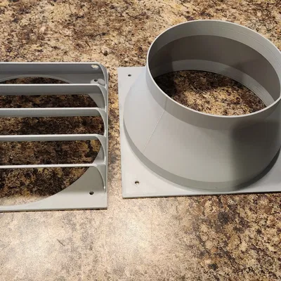 Bộ chuyển đổi ống gió 8" sang 6" có nắp mành che