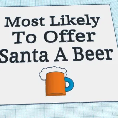 Bảng "Rất Có Thể Sẽ Mời Bia Santa"