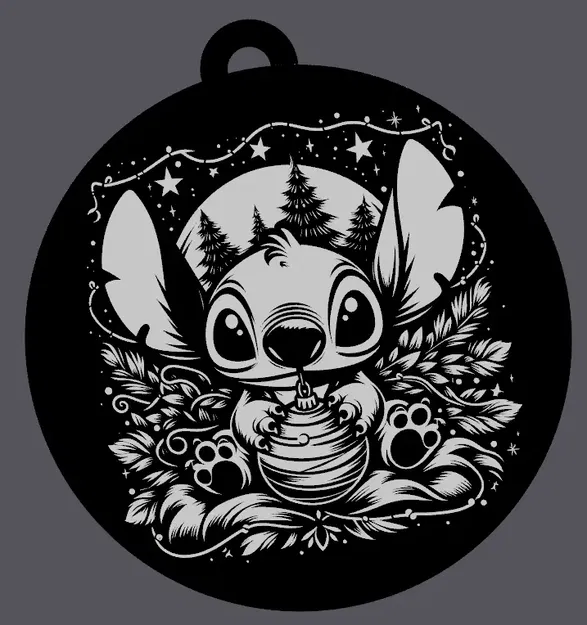 Phụ kiện trang trí Giáng sinh hình Stich - Image 1